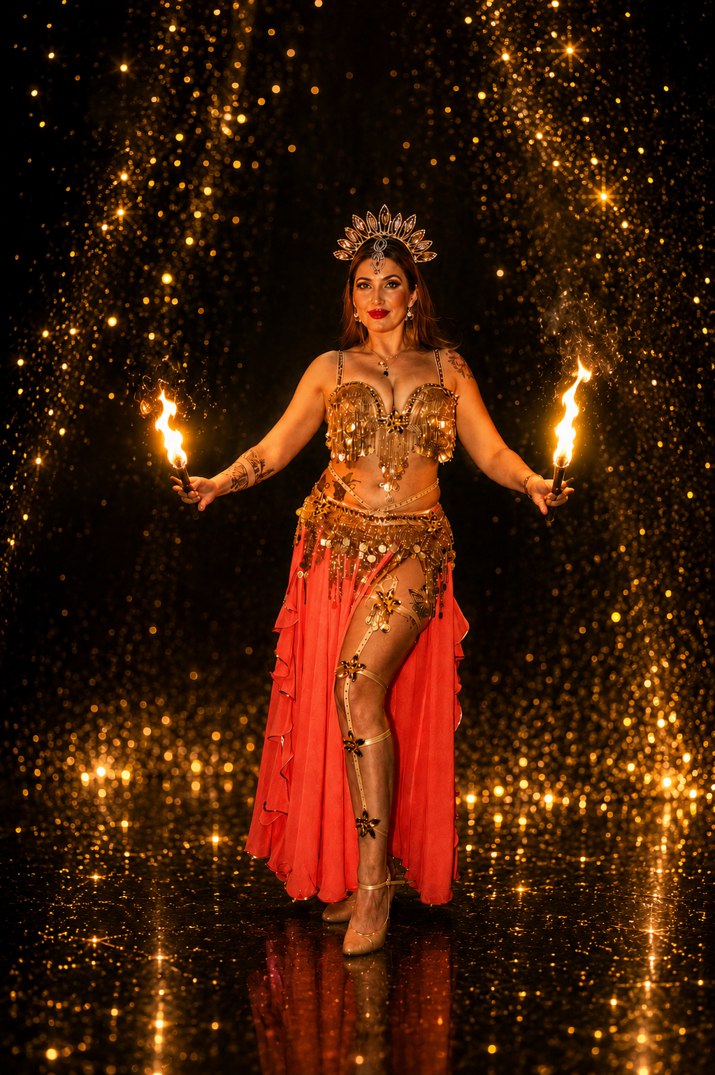 Fire belly dancer Sarasvati Dance 